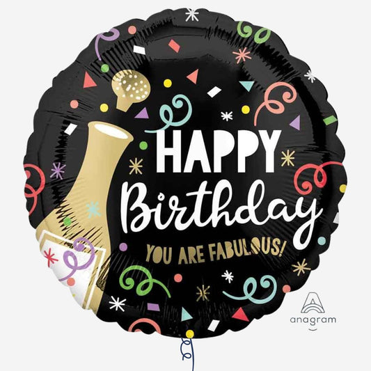 Bubbly Birthday Inflated Birthday Foil Balloon