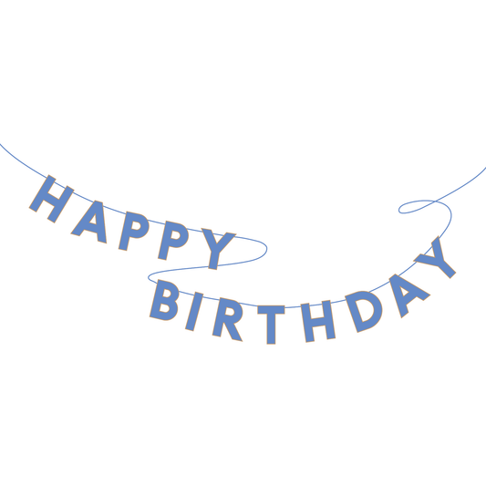 PALISADES BLUE HAPPY BIRTHDAY BANNER