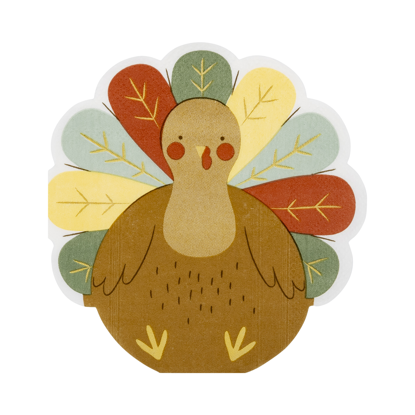 Shaped Turkey Cocktail Napkins