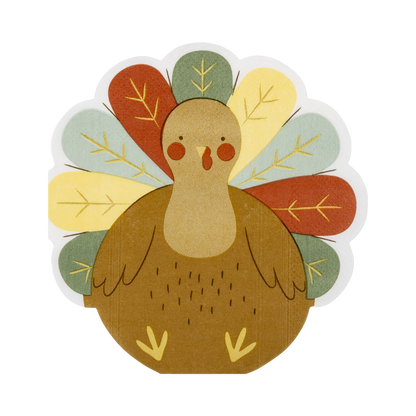 Shaped Turkey Cocktail Napkins