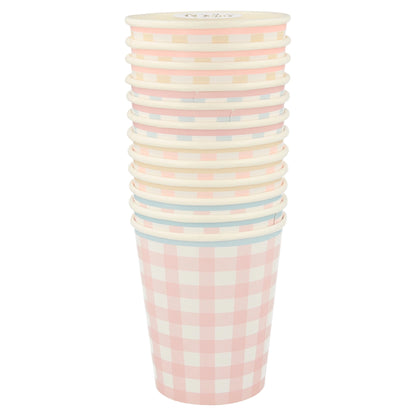 Gingham Cups by Meri Meri