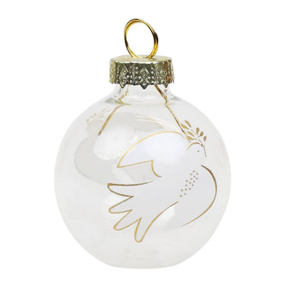 Mistletoe Glass Bauble Place Card Holders