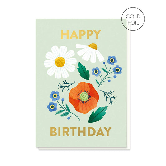 Wild Flowers Birthday Card | Floral Greeting Card: Celo Bags