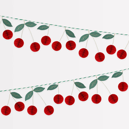 Cherry Honeycomb Garland by Meri Meri