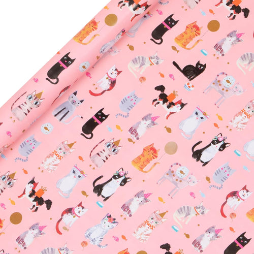 Party Cat Wrapping Paper Roll 4m