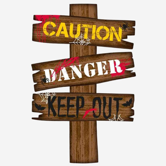 Halloween Caution Decoration