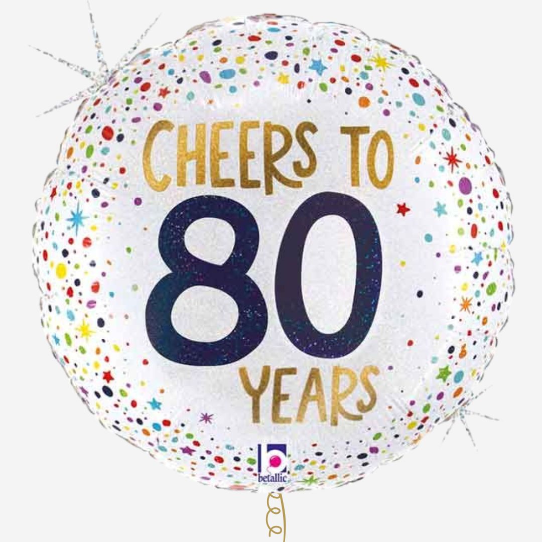 Cheers to 80 Years Inflated Foil Balloon