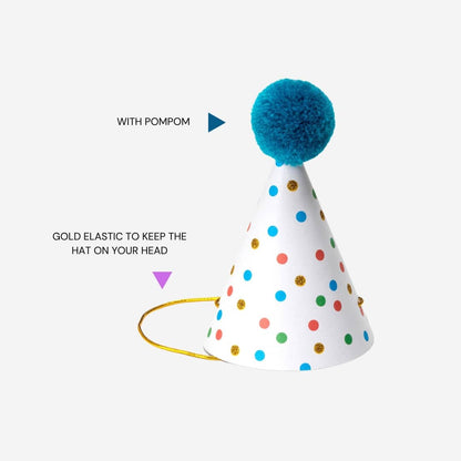 The Party is On - Set of 8 Party Hats