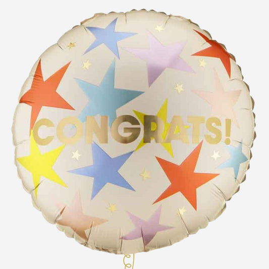 Congrats Stars Inflated Foil Balloon