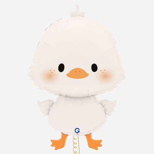 White Duckling Inflated Foil Balloon