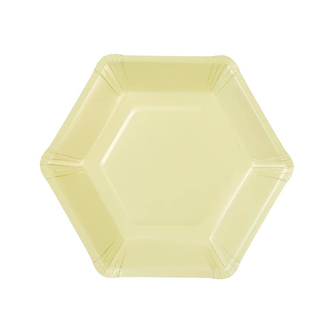 Large Hexagonal Pastel Paper Plates - 8 Pack