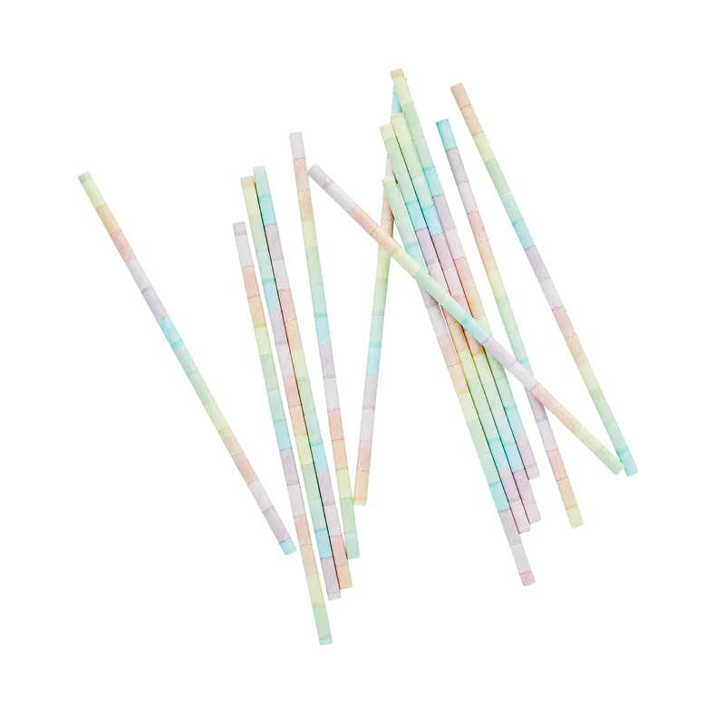 Eco Rainbow Paper Straws