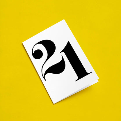 21st Birthday - Greeting Card