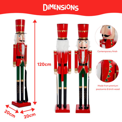 Giant Christmas Nutcracker Soldier Decoration - 120cm