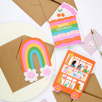 Rainbow Blossom Greeting Card