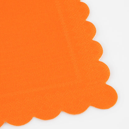 Pumpkin Orange Large Napkins by Meri Meri