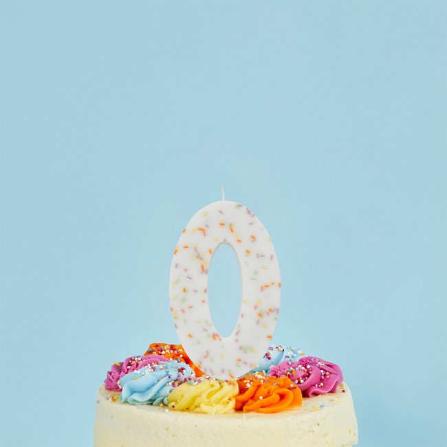 Giant Sprinkle Candle Numbers
