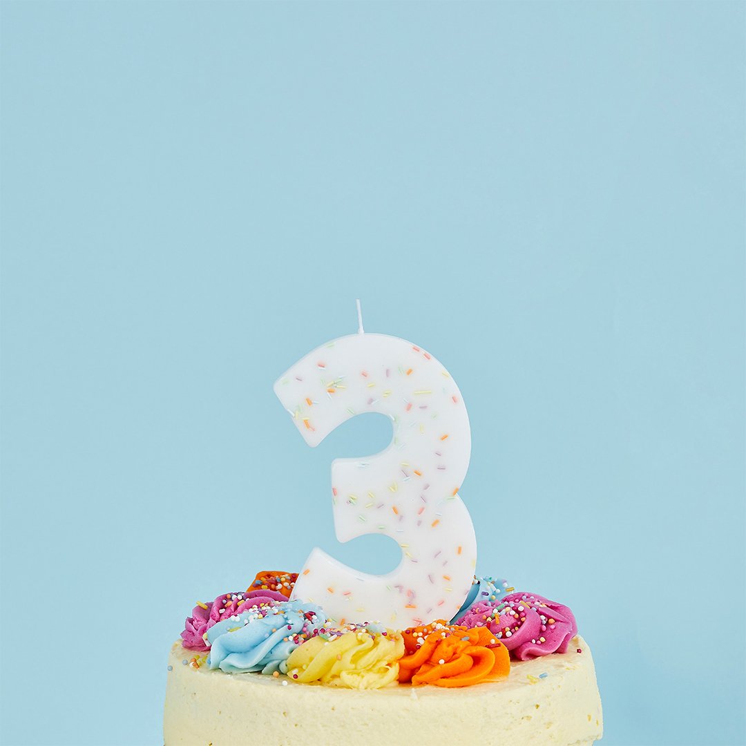 Giant Sprinkle Candle Numbers