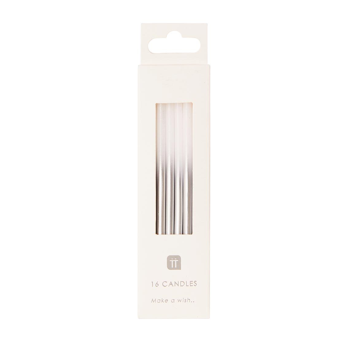 White and Silver Ombre Candles