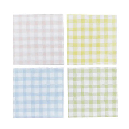 Gingham Paper Napkins 16 Pack