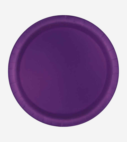 Deep Purple Paper Plates - Pack of 16