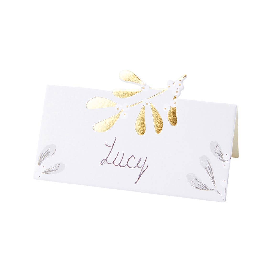 Mistletoe Christmas Place Cards - 12 Pack