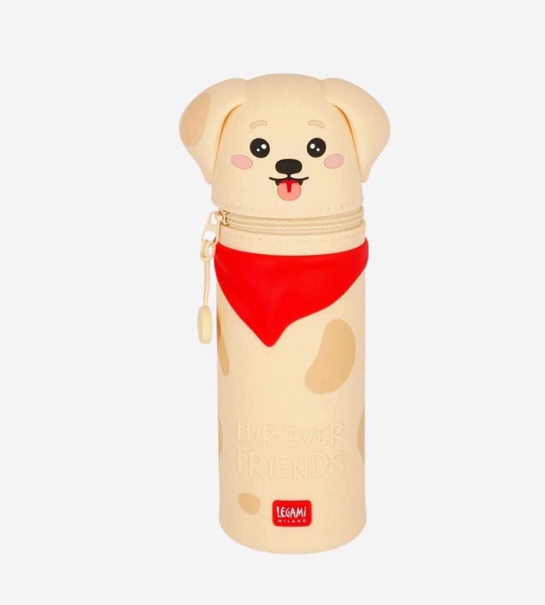 Dog 2-in-1 Soft Silicone Pencil Case - Kawaii Puppy Golden