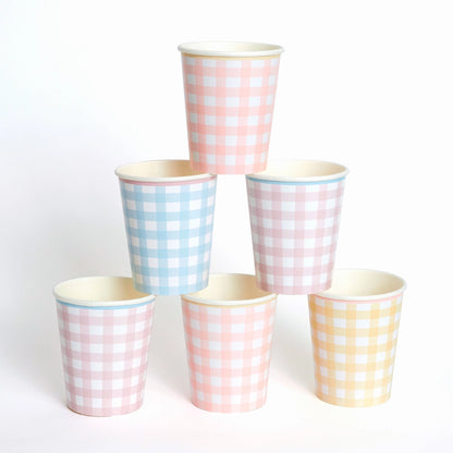Gingham Cups by Meri Meri