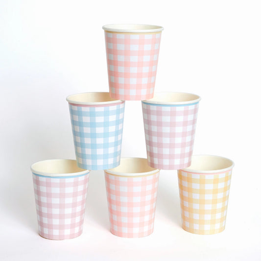Gingham Cups by Meri Meri