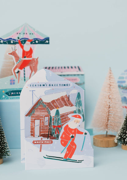 Nutmeg Open Christmas Ski Holiday Card