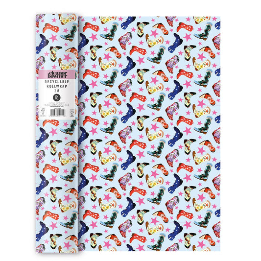 Eleanor Bowmer Wrapping Paper 3m Gift Cowboy Boots