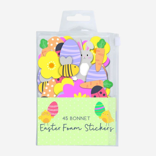 45 Bonnet Easter Foam Stickers