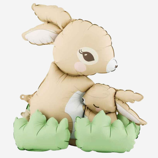 Easter Bunnies Standing Inflated Foil Balloon