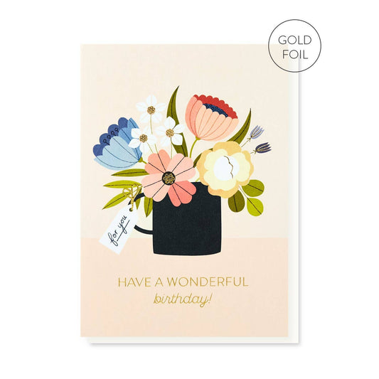 Birthday Bouquet Card | Floral Illustration | Scandi Style: Celo Bags
