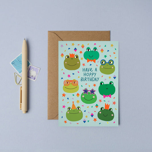 Party Frogs Birthday Card