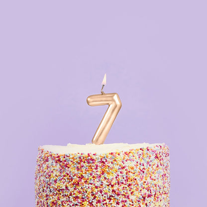Small Gold Number Candles