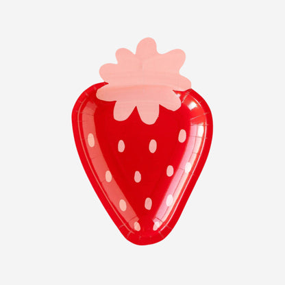 Strawberry Shaped Paper Plate