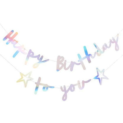 Iridescent 'Happy Birthday To You' Banner 4M