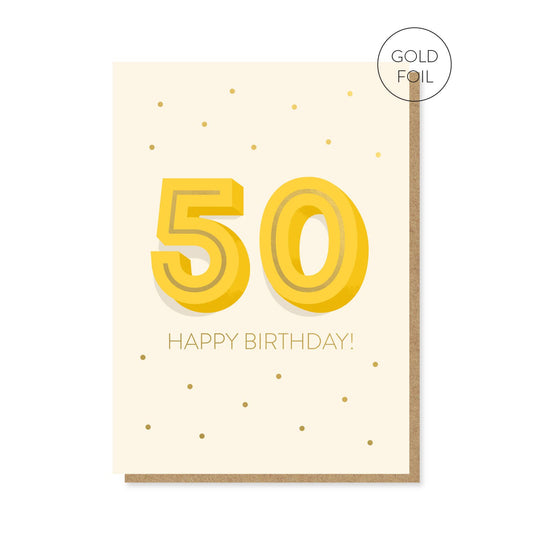The Big 5-0 Birthday Card