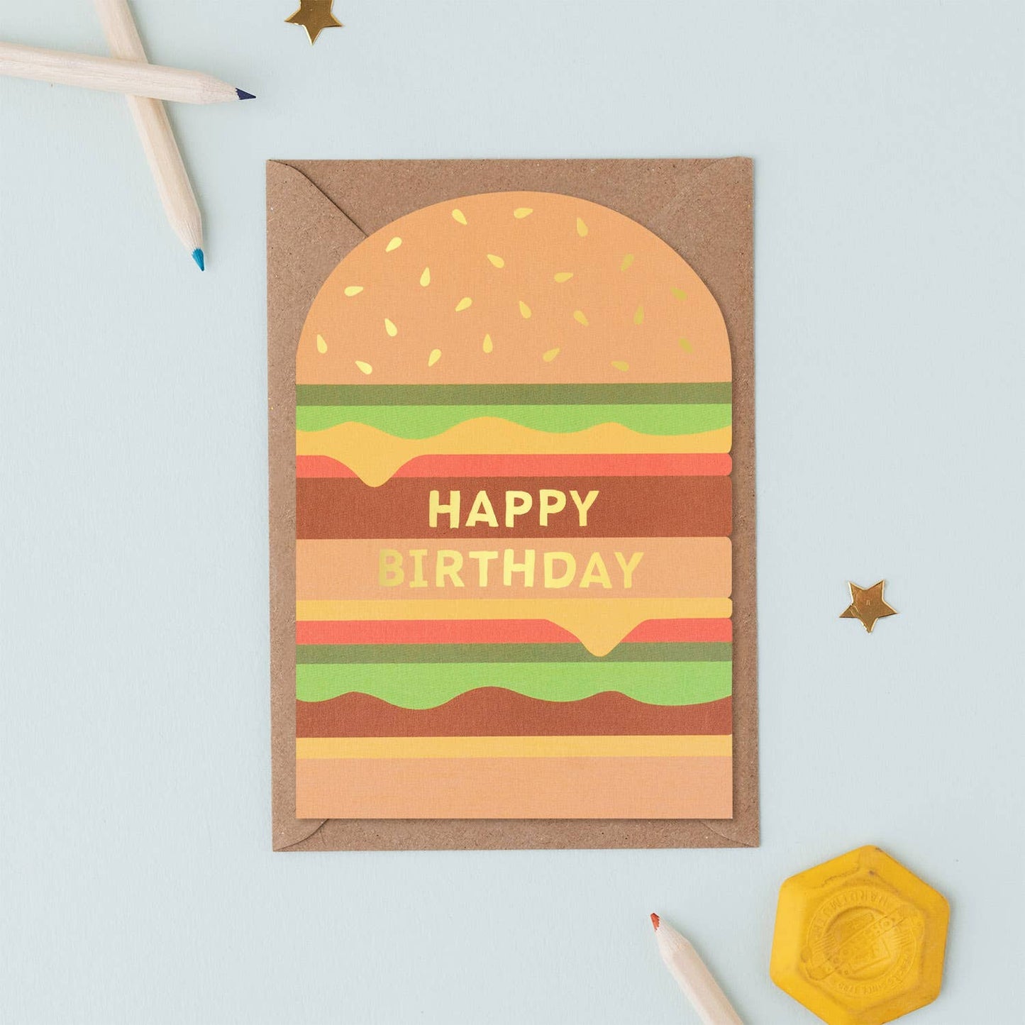 Cheeseburger Birthday Card