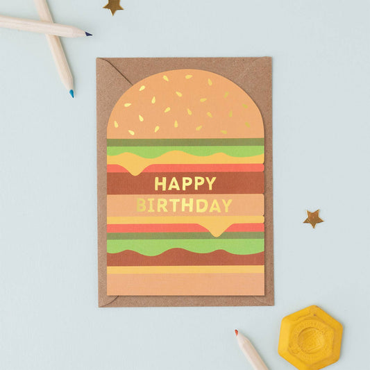 Cheeseburger Birthday Card