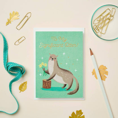 Significant Otter Anniversary Card
