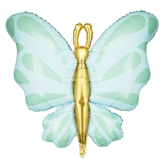 Mint Green Butterfly Shape Inflated Foil Balloon