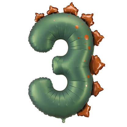 Dinosaur Inflated Foil Number Balloons 1 to 3