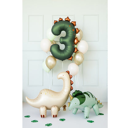 Dinosaur Inflated Foil Number Balloons 1 to 3