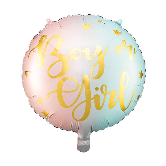 Boy or Girl Mix Inflated Foil Balloon