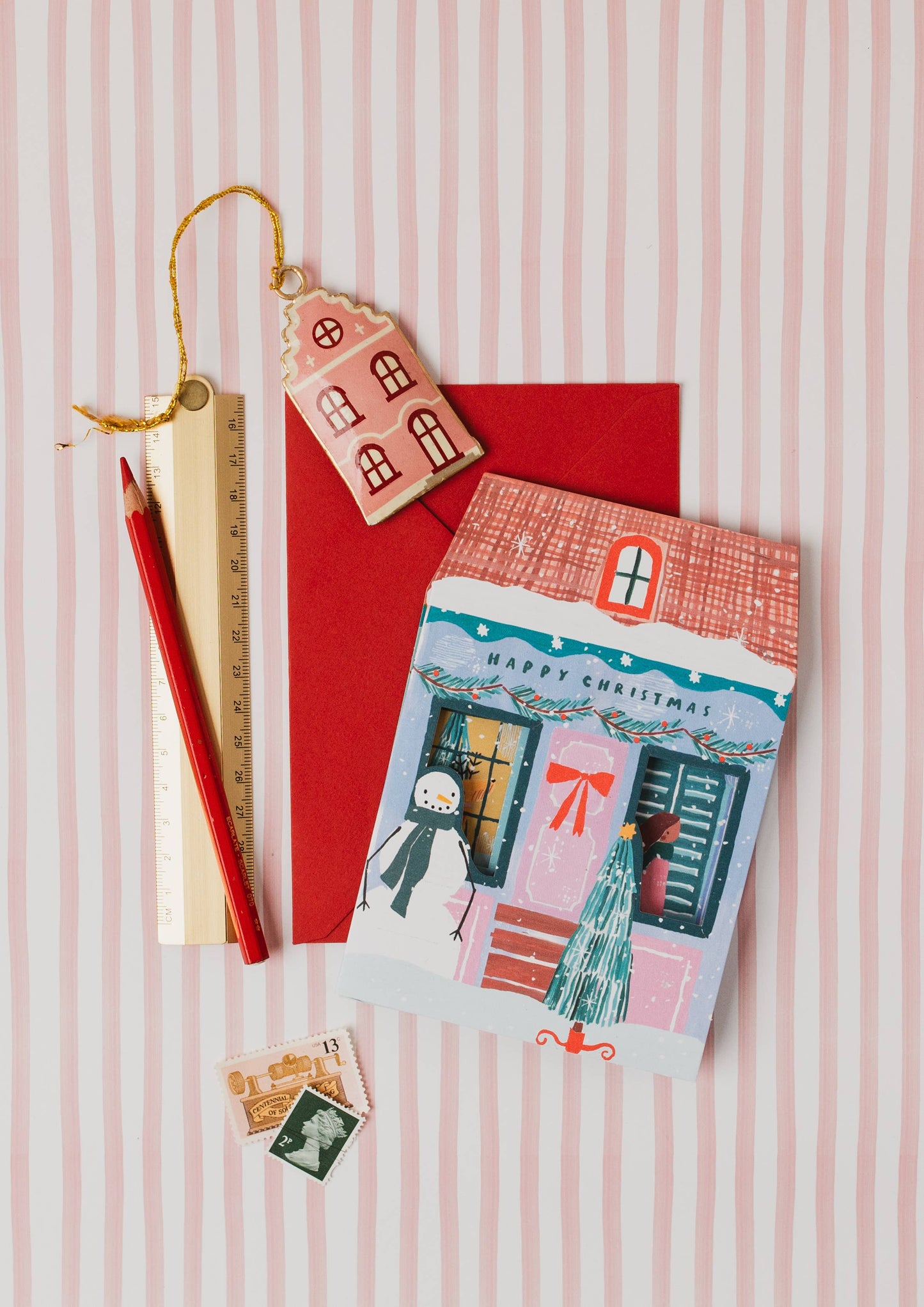 Nutmeg Open Christmas Cottages Card