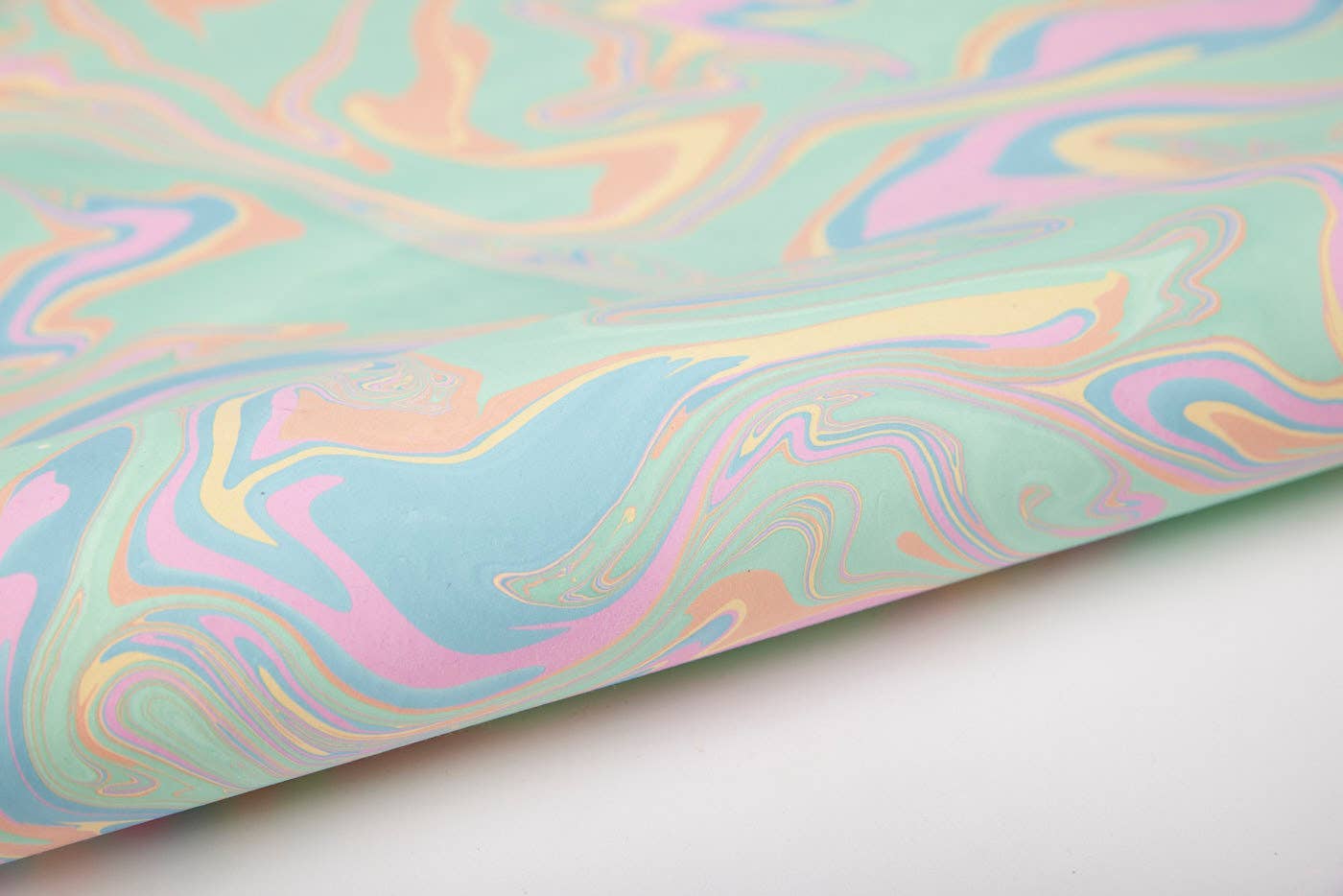 Hand Marbled Wrapping Paper Sheets - Pastel Punch