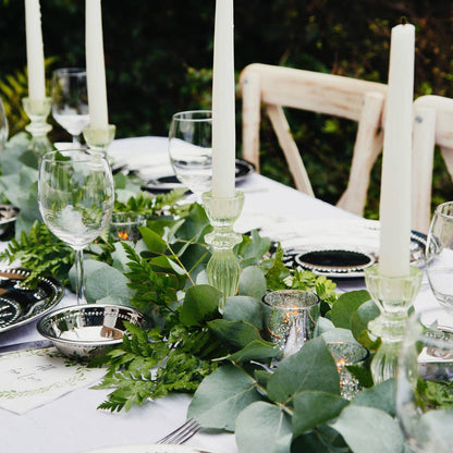 Light Green Glass Candle Holder