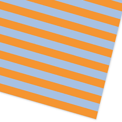 Blue and Orange Stripe Single Roll Wrap (14199)
